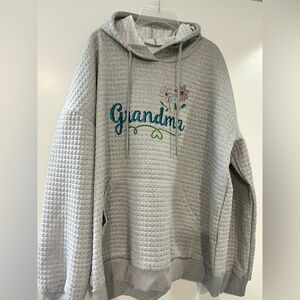 XXL Gray Quilted Hoodie